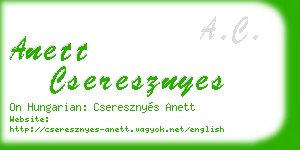 anett cseresznyes business card